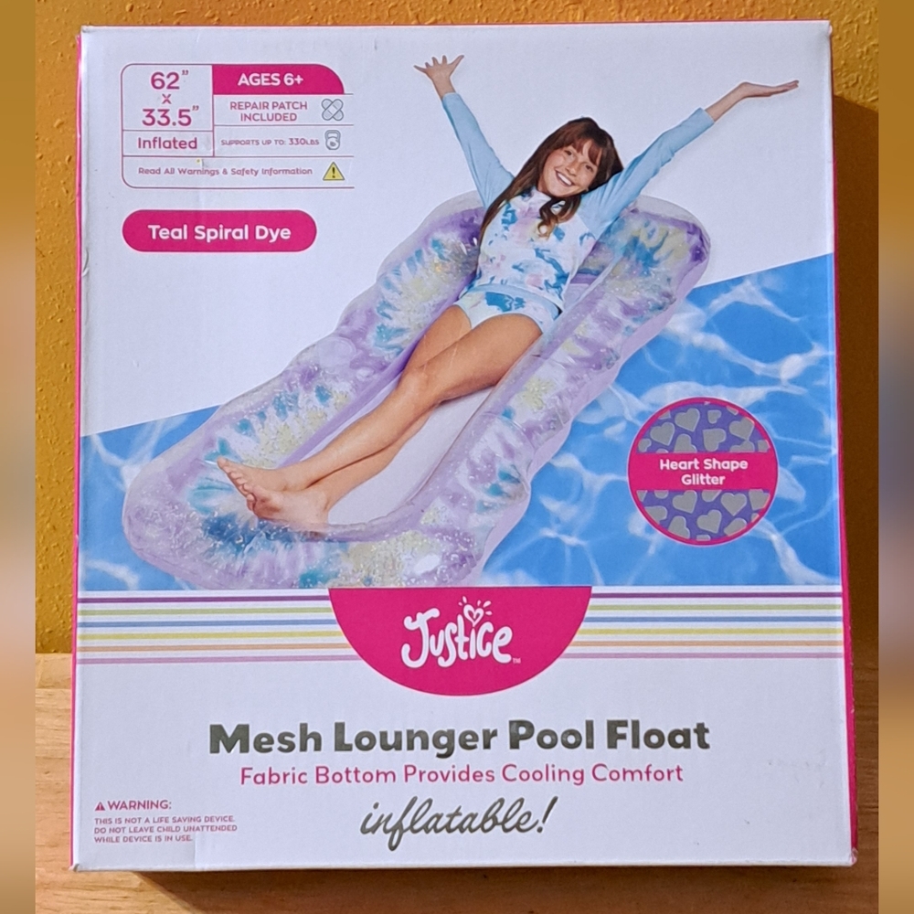 NEW Justice Bottom Lounger Pool Float